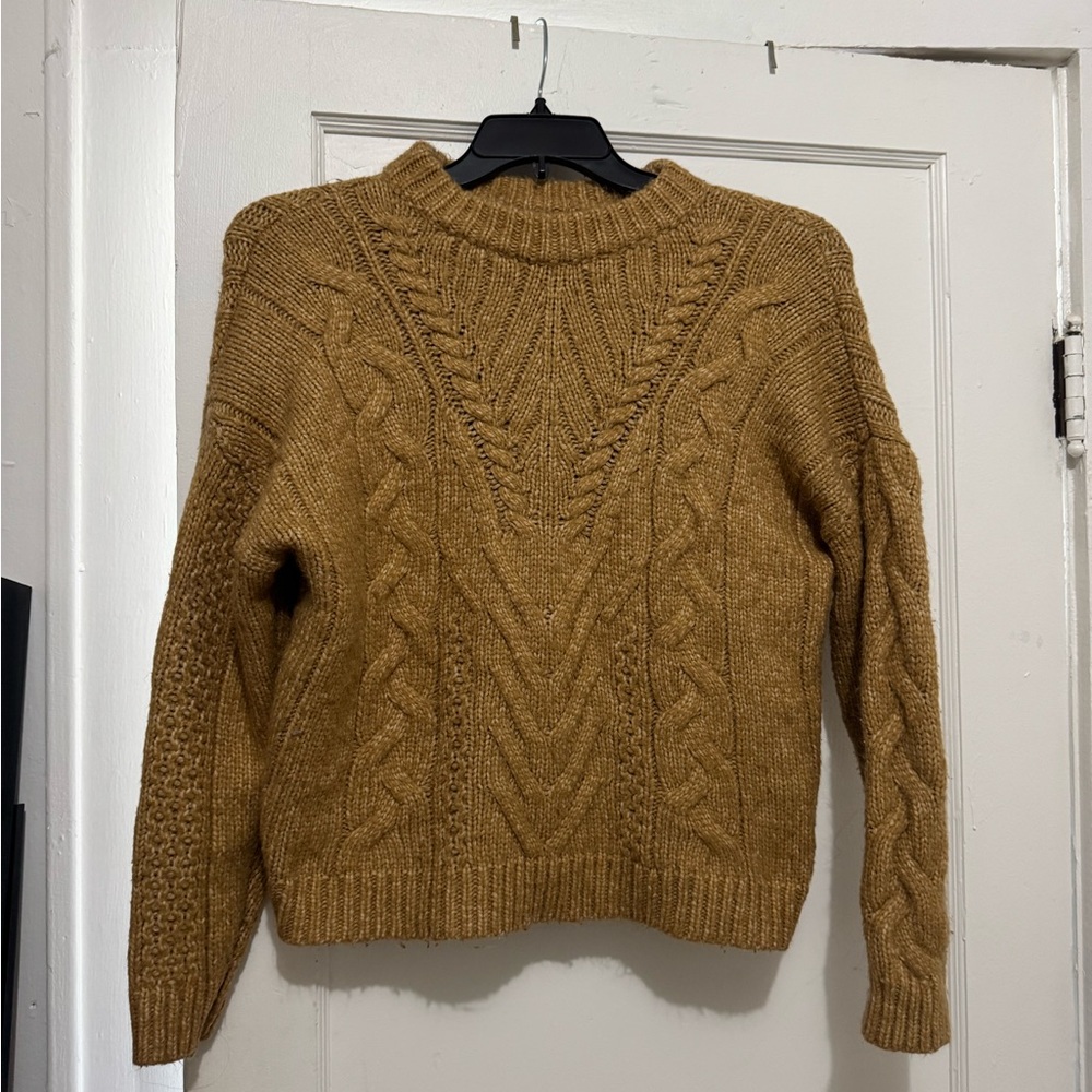 a new day Golden Cable Knit Sweater